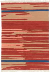 New Handwoven Turkish Kilim Rug - 4' 2" x 5' 9" (50" x 69")