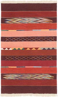 New Handwoven Turkish Kilim Rug - 4'  x 6' 6" (48" x 78")