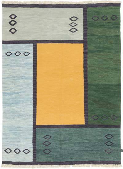New Handwoven Turkish Kilim Rug - 5'  x 6' 9" (60" x 81")