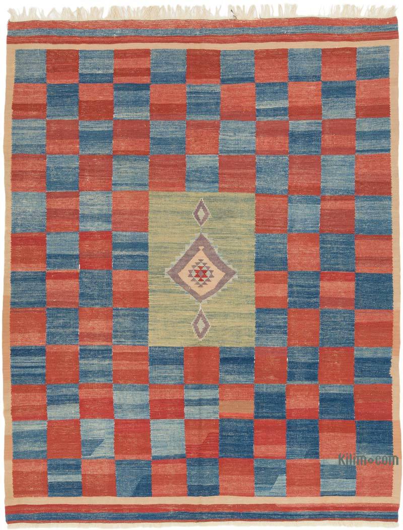 New Handwoven Turkish Kilim Rug - 6' 3" x 8'  (75" x 96") - K0072838