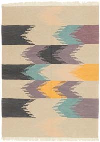 New Handwoven Turkish Kilim Rug - 4' 11" x 6' 8" (59" x 80")