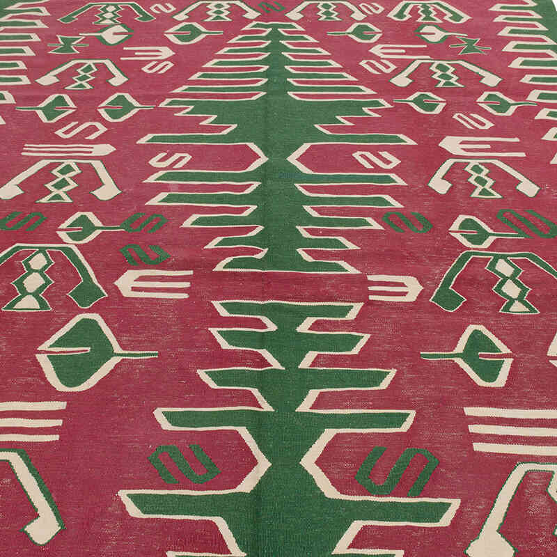New Handwoven Turkish Kilim Rug - 6' 5" x 9' 3" (77" x 111") - K0072843