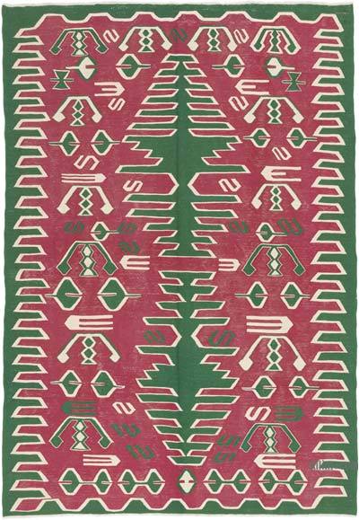 New Handwoven Turkish Kilim Rug - 6' 5" x 9' 3" (77" x 111")