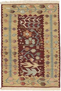 New Handwoven Turkish Kilim Rug - 3' 10" x 5' 7" (46" x 67")