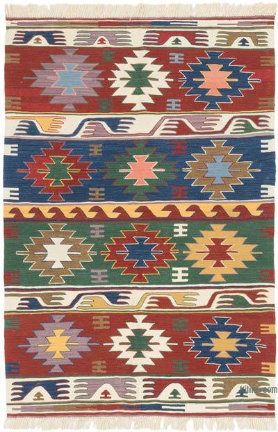 New Handwoven Turkish Kilim Rug - 4' 1" x 6' 1" (49" x 73")