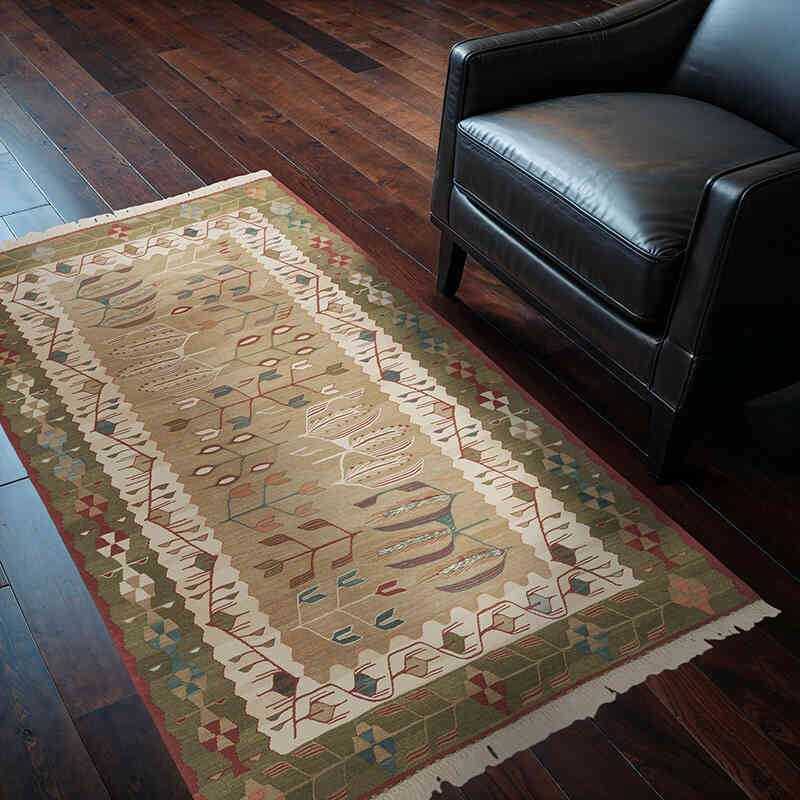 Nueva Alfombra Turca Kilim - 115 cm x 170 cm - K0072854