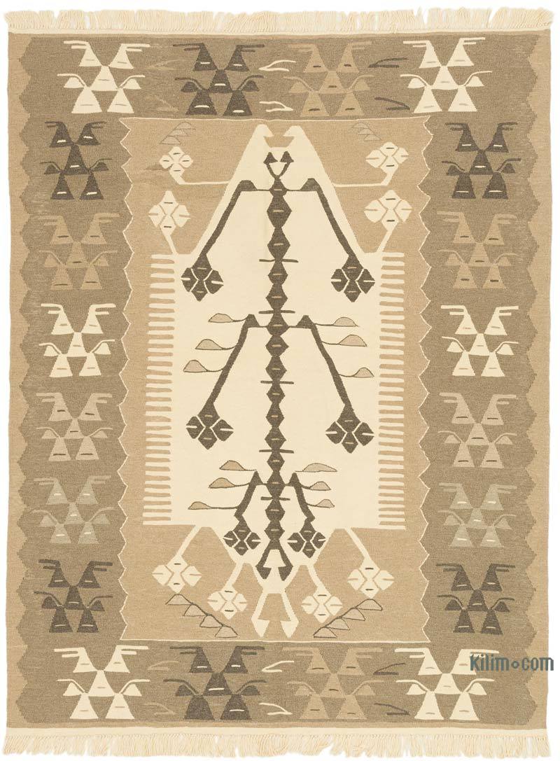 New Handwoven Turkish Kilim Rug - 6'  x 7' 9" (72" x 93") - K0072860