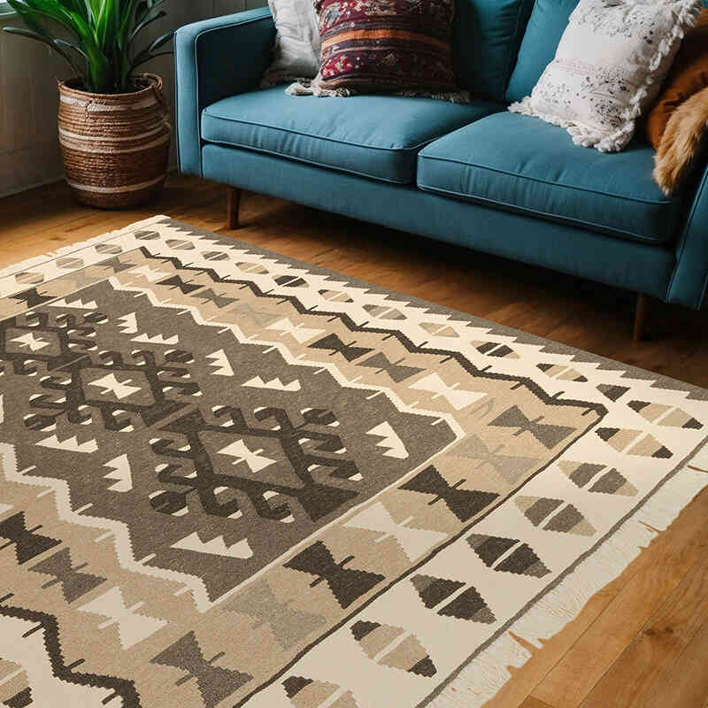 Yeni Kök Boya El Dokuma Kilim - 183 cm x 213 cm - K0072863