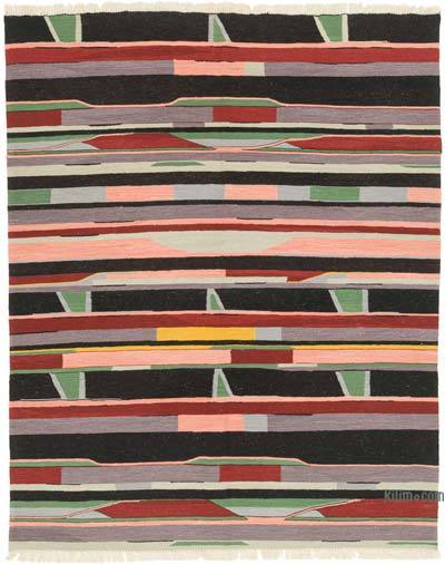 New Handwoven Turkish Kilim Rug - 6' 3" x 7' 7" (75" x 91")