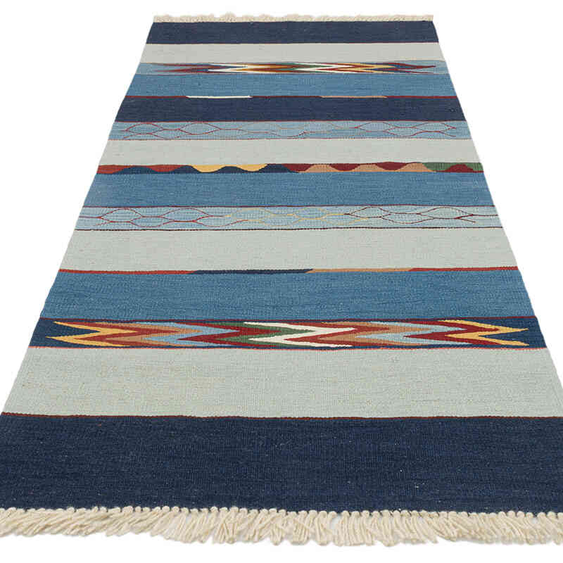 New Handwoven Turkish Kilim Runner - 3' 1" x 6' 11" (37" x 83") - K0072868