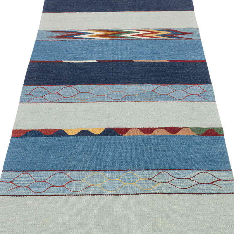 New Handwoven Turkish Kilim Runner - 3' 1" x 6' 11" (37" x 83") - K0072868