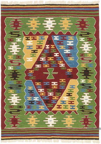 New Handwoven Turkish Kilim Rug - 4' 2" x 5' 8" (50" x 68")