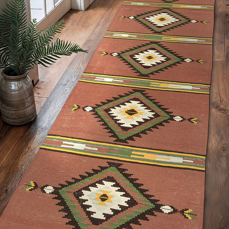 Yeni Kök Boya El Dokuma Yolluk Kilim - 85 cm x 303 cm - K0072875