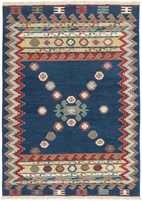 New Handwoven Turkish Kilim Rug - 5' 11" x 8' 2" (71" x 98")