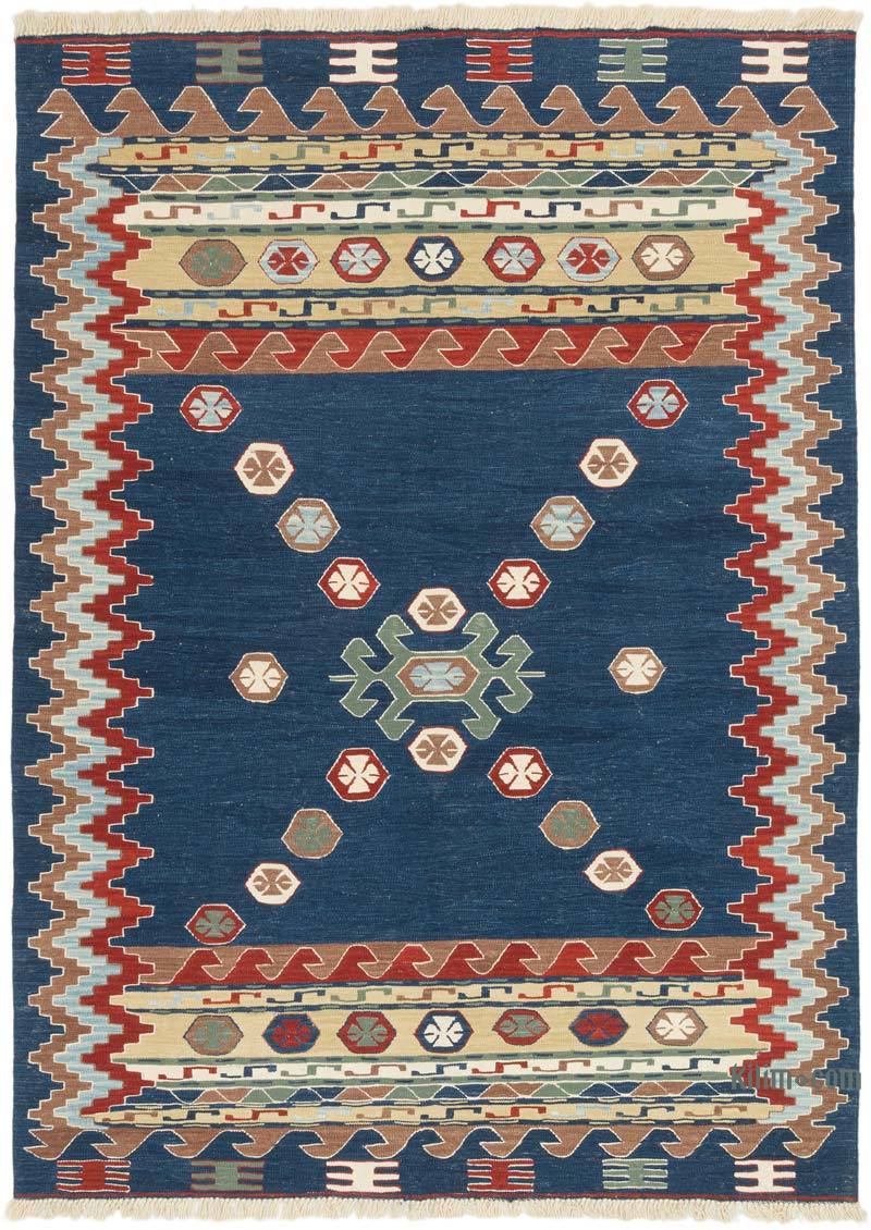 New Handwoven Turkish Kilim Rug - 5' 11" x 8' 2" (71" x 98") - K0072876