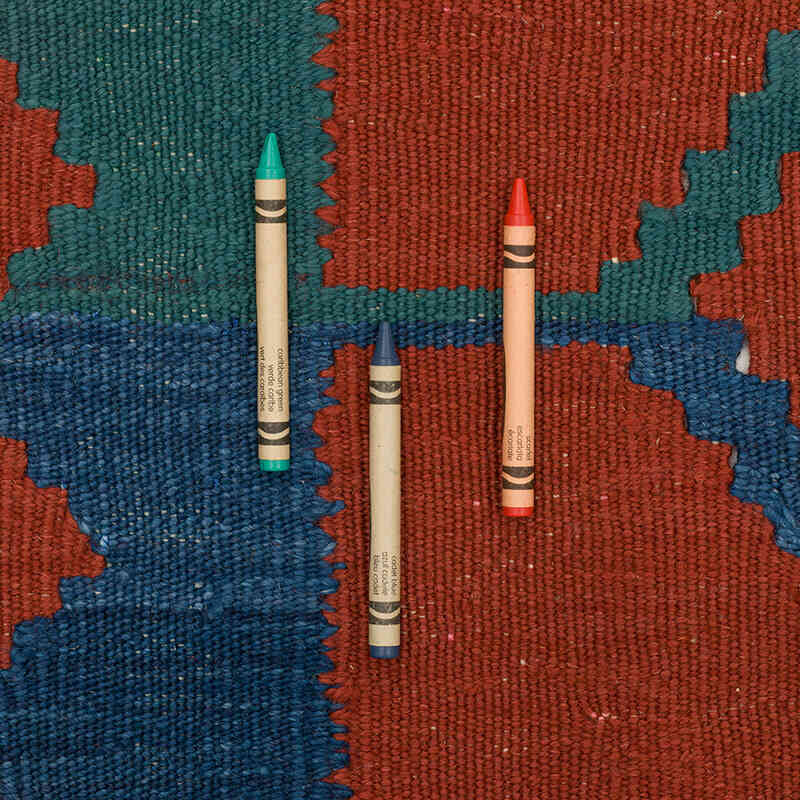 New Handwoven Turkish Kilim Runner - 3' 2" x 9' 7" (38" x 115") - K0072877