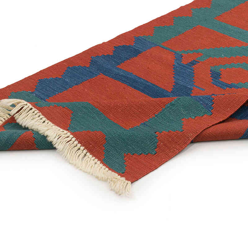 New Handwoven Turkish Kilim Runner - 3' 2" x 9' 7" (38" x 115") - K0072877
