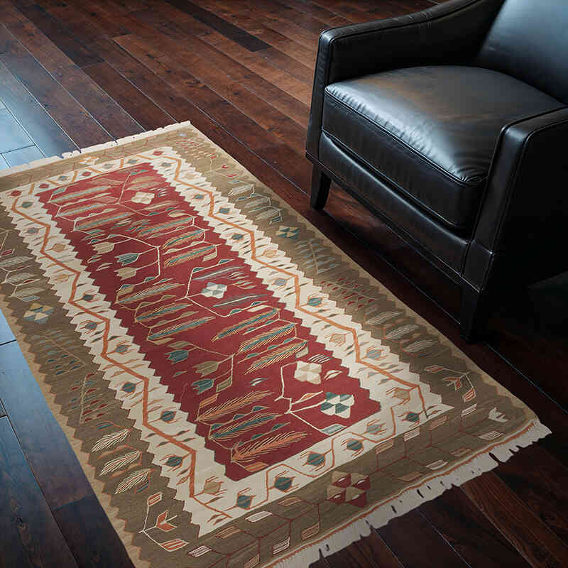 Yeni Kök Boya El Dokuma Kilim - 118 cm x 172 cm - K0072878
