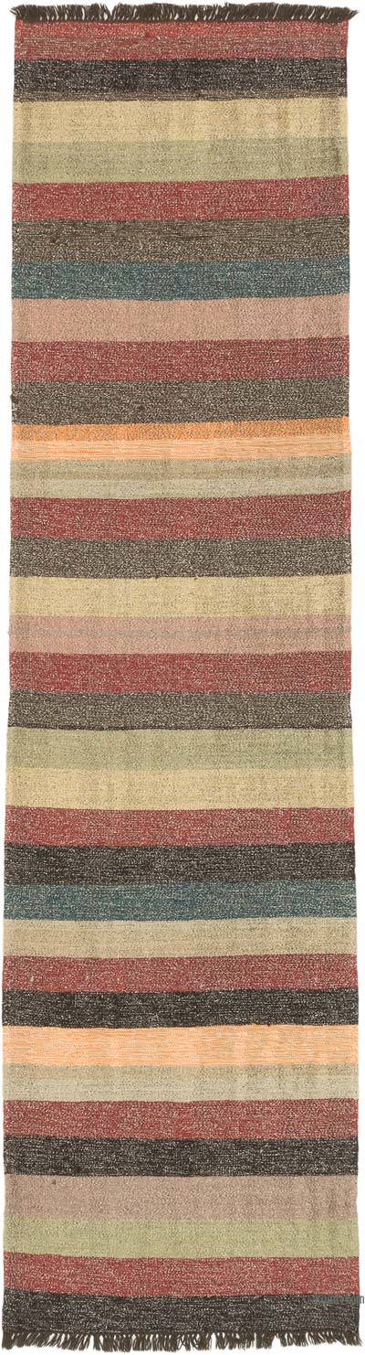 New Handwoven Turkish Kilim Runner - 3' 6" x 12' 4" (42" x 148")