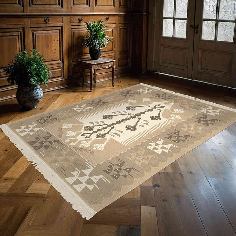 Nueva Alfombra Turca Kilim - 180 cm x 237 cm - K0072885