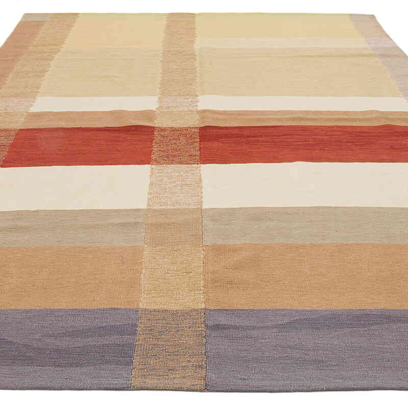 New Handwoven Turkish Kilim Rug - 6' 6" x 9' 9" (78" x 117") - K0072887