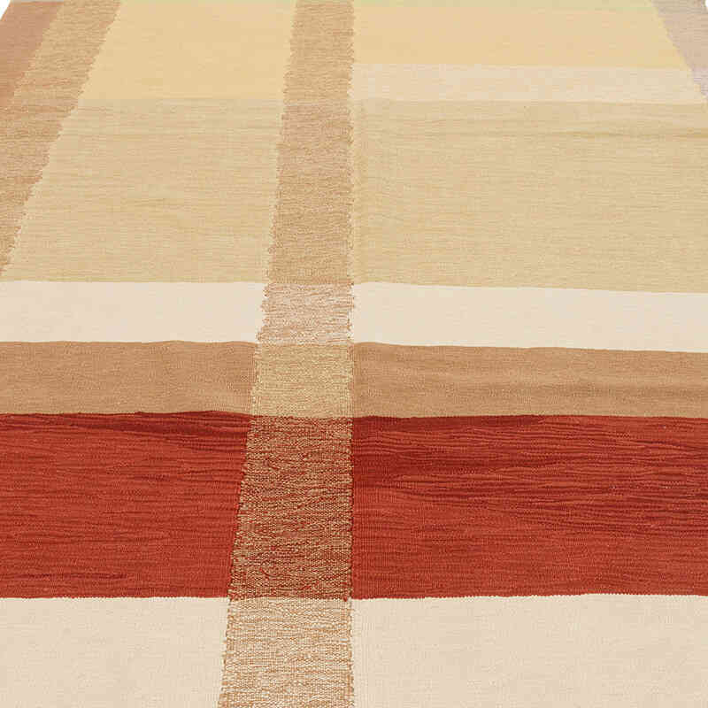 New Handwoven Turkish Kilim Rug - 6' 6" x 9' 9" (78" x 117") - K0072887