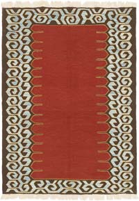New Handwoven Turkish Kilim Rug - 5'  x 6' 11" (60" x 83")