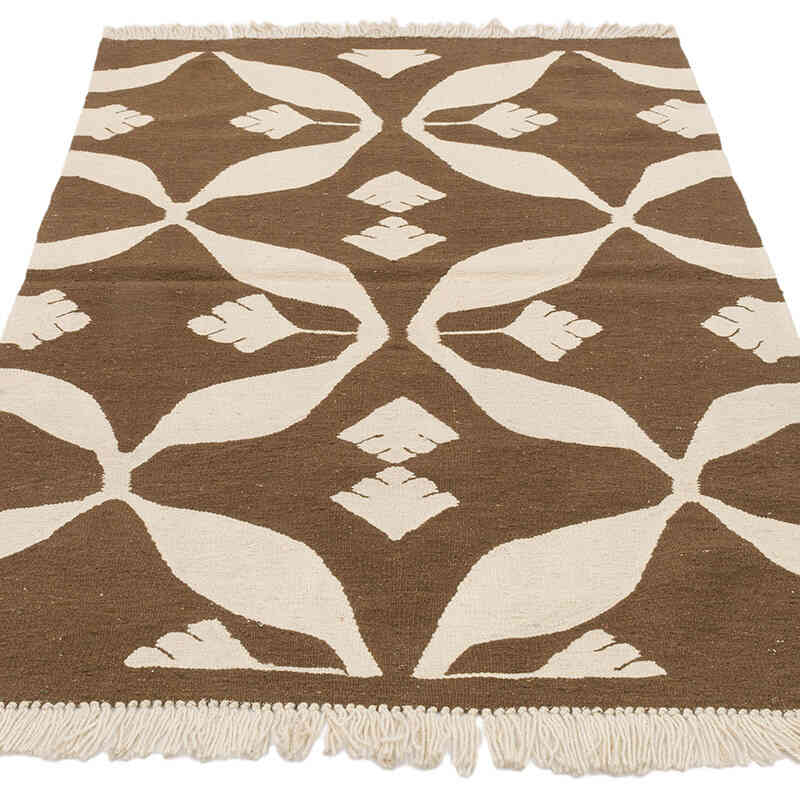 New Handwoven Turkish Kilim Rug - 3' 2" x 4' 11" (38" x 59") - K0072891