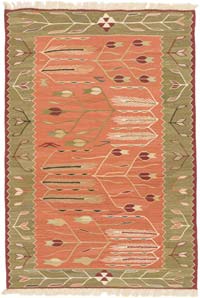 New Handwoven Turkish Kilim Rug - 3' 4" x 4' 9" (40" x 57")
