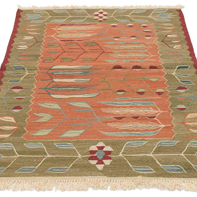 New Handwoven Turkish Kilim Rug - 3'  x 3' 11" (36" x 47") - K0072893