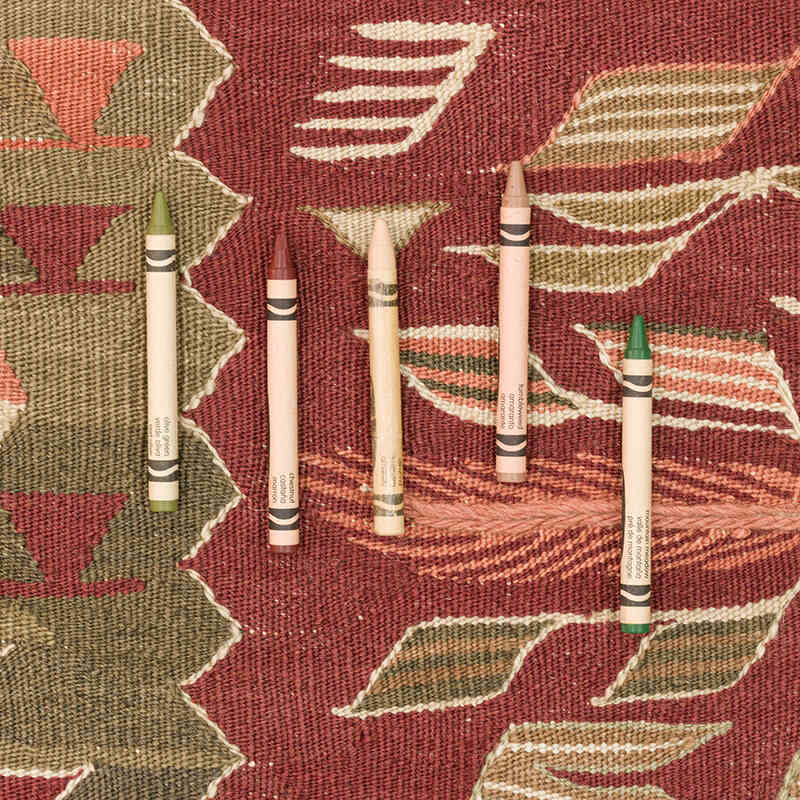 New Handwoven Turkish Kilim Rug - 3'  x 3' 10" (36" x 46") - K0072894