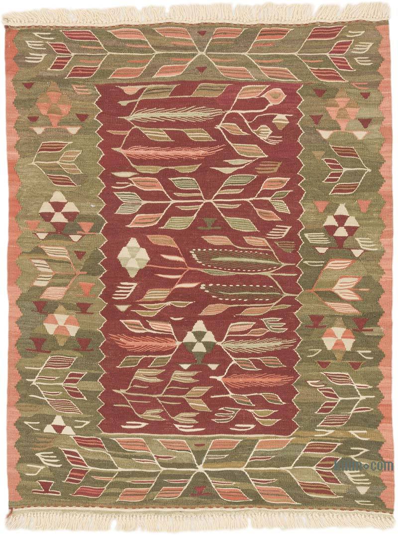New Handwoven Turkish Kilim Rug - 3'  x 3' 10" (36" x 46") - K0072894