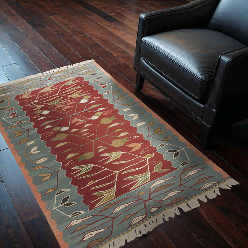 Yeni Kök Boya El Dokuma Kilim - 96 cm x 146 cm - K0072896