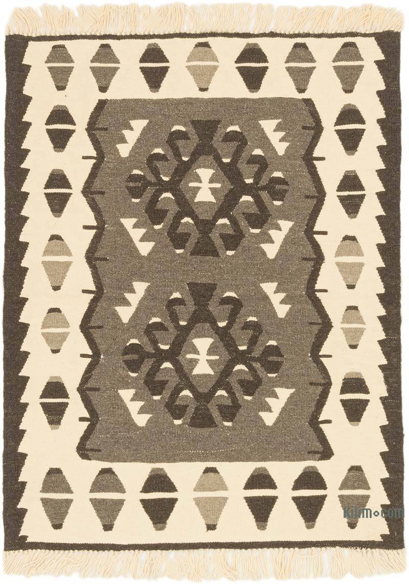New Handwoven Turkish Kilim Rug - 3'  x 3' 10" (36" x 46") - K0072901