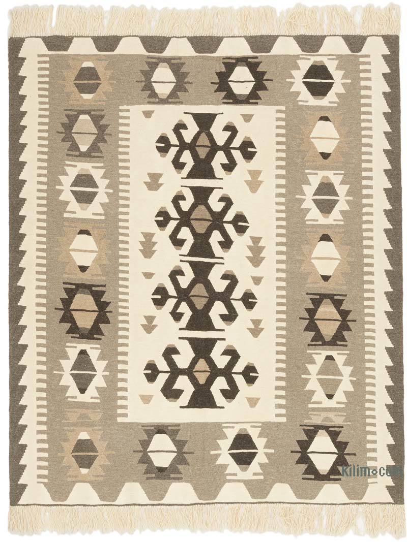 New Handwoven Turkish Kilim Rug - 5' 11" x 7' 1" (71" x 85") - K0072902
