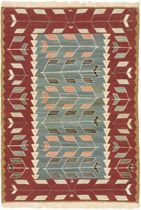 New Handwoven Turkish Kilim Rug - 2' 11" x 4' 3" (35" x 51")