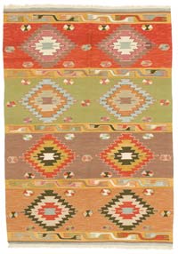 New Handwoven Turkish Kilim Rug - 3' 10" x 5' 3" (46" x 63")