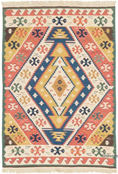 New Handwoven Turkish Kilim Rug - 3' 10" x 5' 6" (46" x 66")