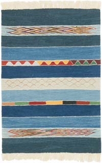 New Handwoven Turkish Kilim Rug - 2' 11" x 4' 4" (35" x 52")