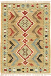 New Handwoven Turkish Kilim Rug - 3' 5" x 4' 9" (41" x 57")