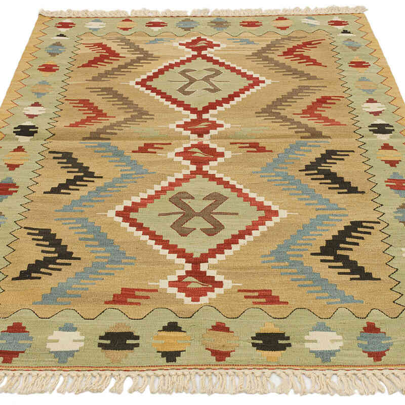 New Handwoven Turkish Kilim Rug - 3' 5" x 4' 9" (41" x 57") - K0072911