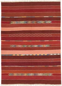 New Handwoven Turkish Kilim Rug - 6' 1" x 8' 5" (73" x 101")