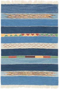 New Handwoven Turkish Kilim Rug - 2' 11" x 4' 1" (35" x 49")
