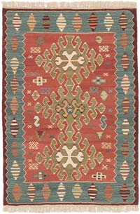 New Handwoven Turkish Kilim Rug - 2' 11" x 4' 2" (35" x 50")