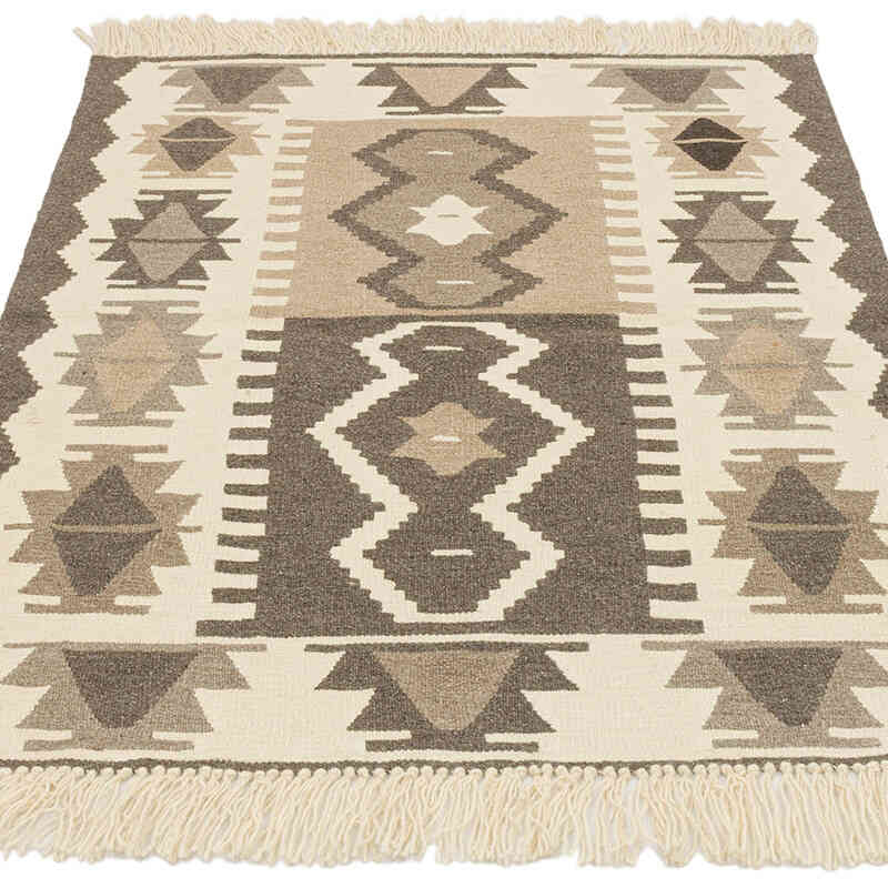 New Handwoven Turkish Kilim Rug - 3'  x 3' 10" (36" x 46") - K0072919