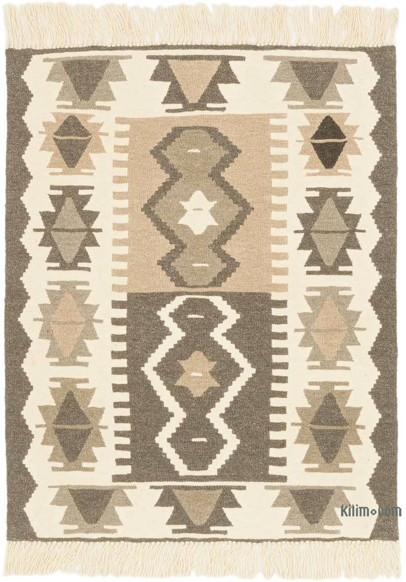 New Handwoven Turkish Kilim Rug - 3'  x 3' 10" (36" x 46") - K0072919