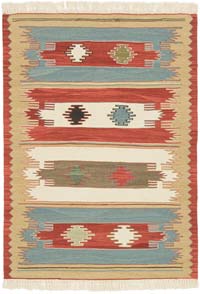 New Handwoven Turkish Kilim Rug - 3'  x 4' 2" (36" x 50")