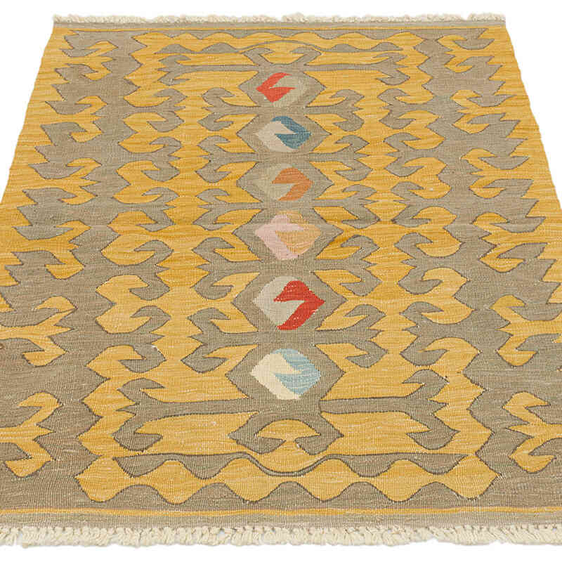 New Handwoven Turkish Kilim Rug - 2' 7" x 3' 5" (31" x 41") - K0072929