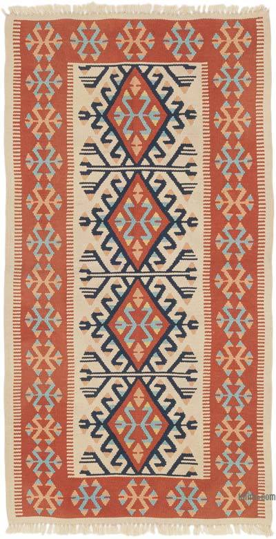 New Handwoven Turkish Kilim Rug - 3' 2" x 6' 1" (38" x 73")