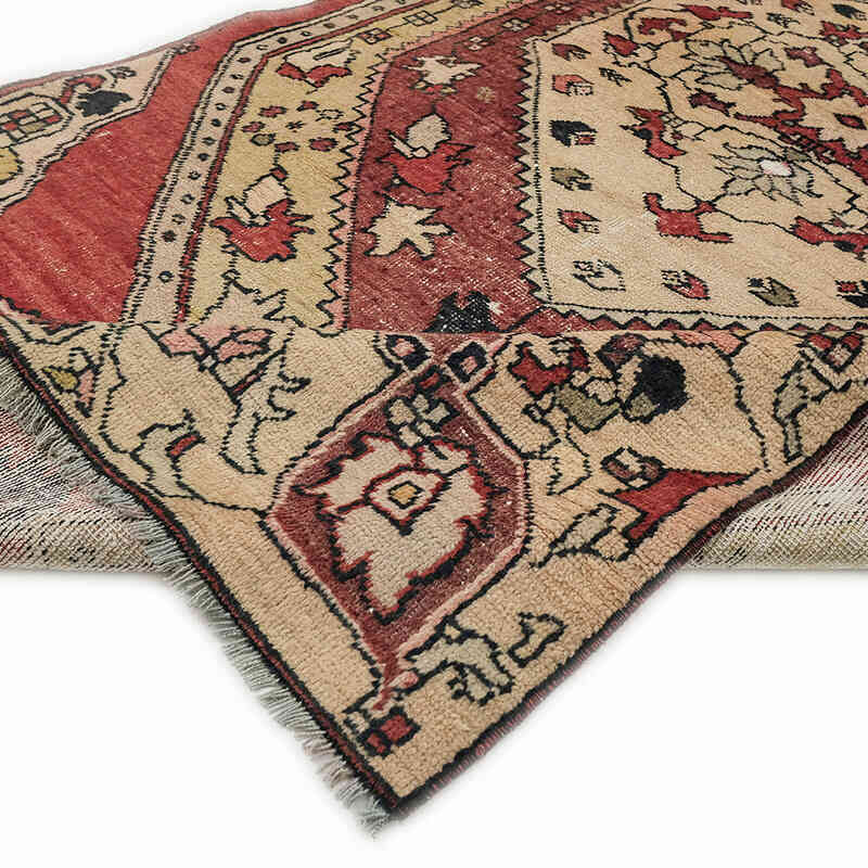 Alfombra Vintage Turca Anudada a Mano - 132 cm x 246 cm - K0072961